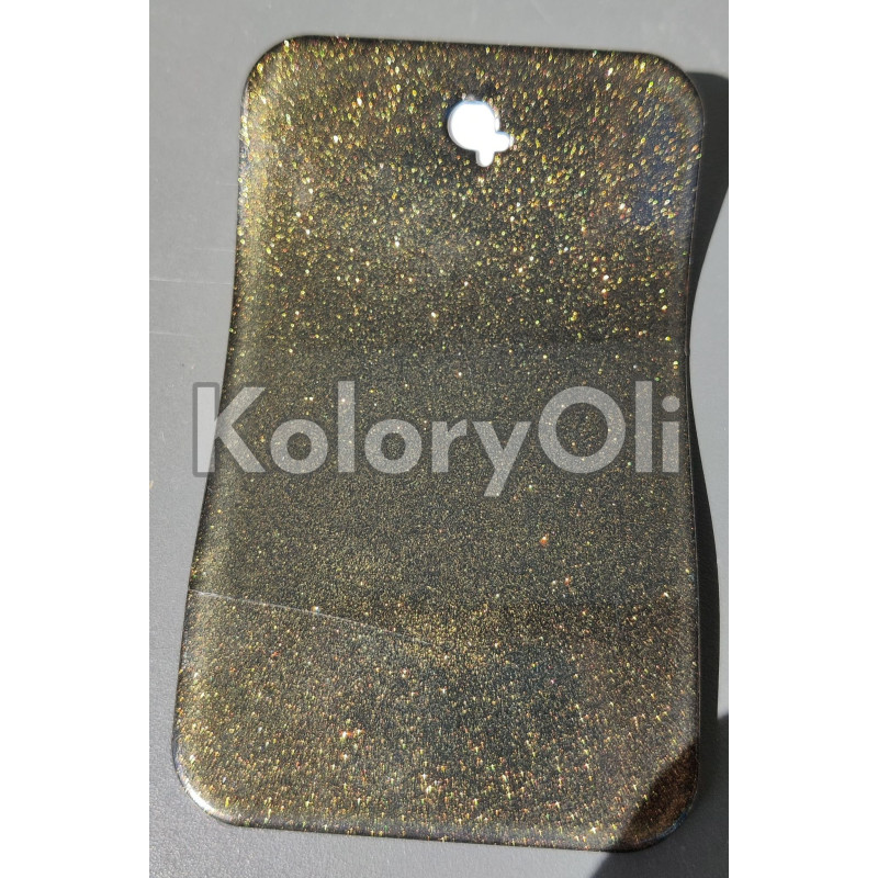 Transparent TOPAZ Farba Proszkowa do malowania dwuetapowego Poliestrowa Kolor Złoty z Brokatem Połysk KO-N0149