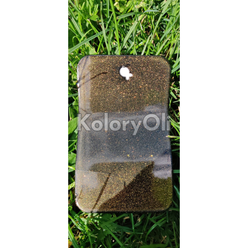 Transparent TOPAZ Farba Proszkowa do malowania dwuetapowego Poliestrowa Kolor Złoty z Brokatem Połysk KO-N0149