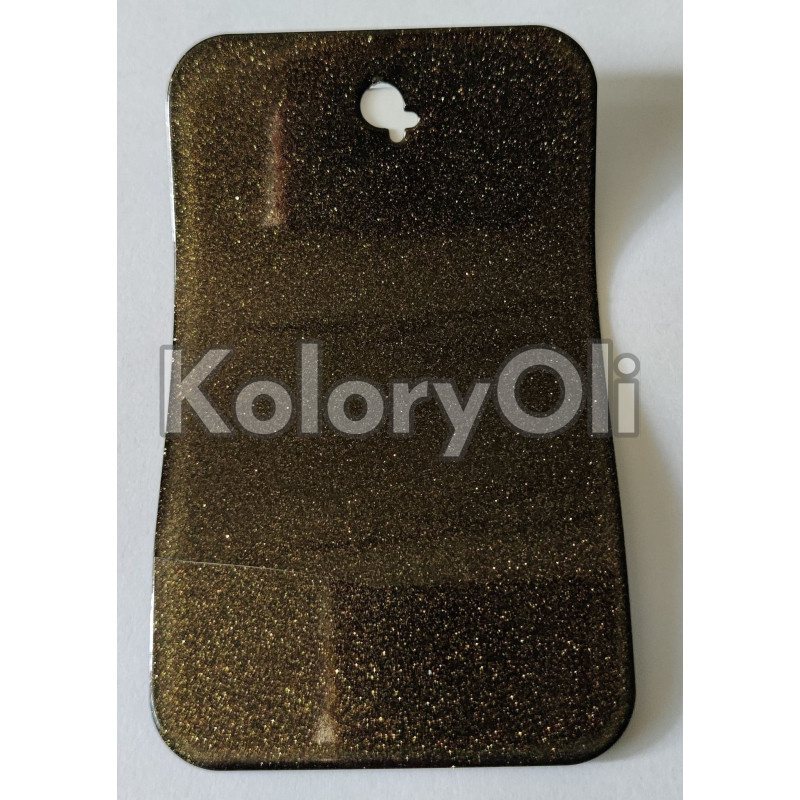 Transparent TOPAZ Farba Proszkowa do malowania dwuetapowego Poliestrowa Kolor Złoty z Brokatem Połysk KO-N0149