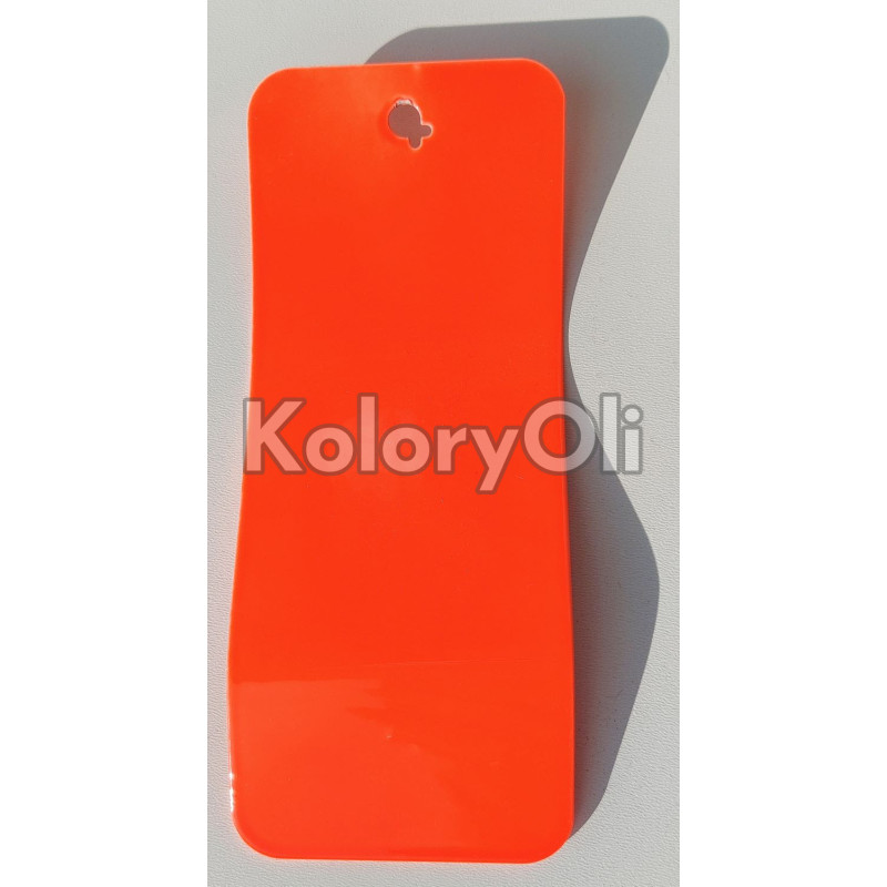 Transparent Pomarańczowy Neonowy Farba Proszkowa Poliestrowa Połysk KO-N0048
