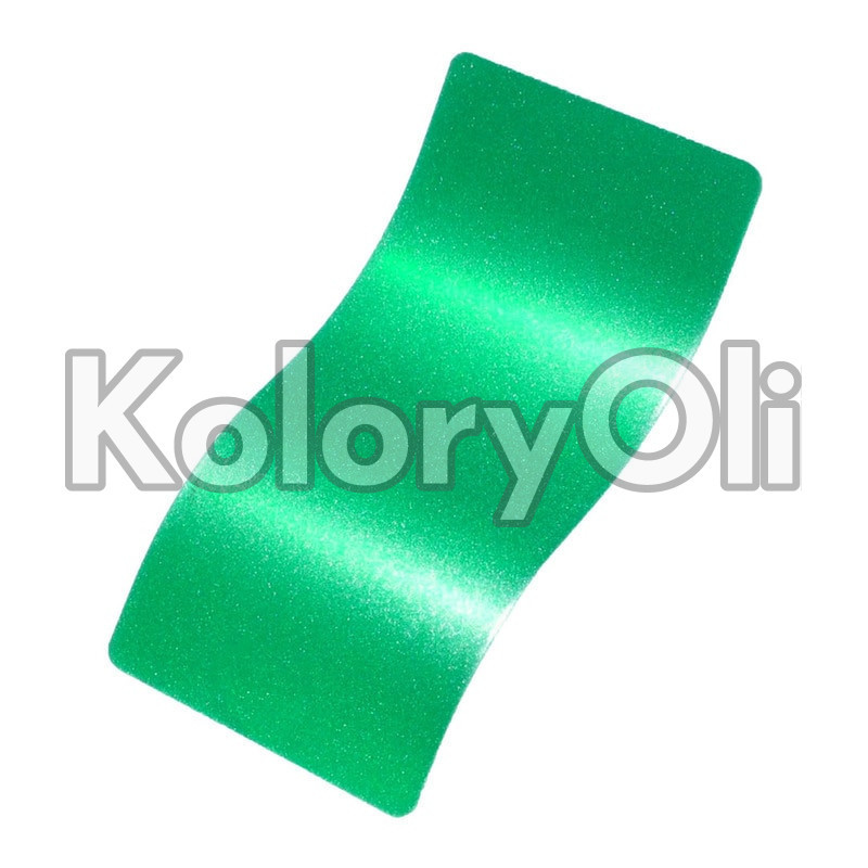 CRYSTAL GREEN Farba Proszkowa Poliestrowa Kolor Zielony Połysk KO-PP3610