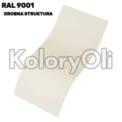 RAL 9001 Farba Proszkowa Poliestrowa Kolor Biały Kremowy Drobna Struktura PółPołysk KO-A00087(gloss 25-35%)-produkcja