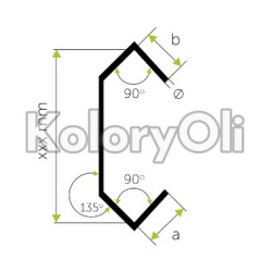haczyk/zawieszka 100x1,2 RAMIĘ OBRÓCONE O 90C lakiernicza Drut Miedziowany długość 100 mm, fi 2 mm KO-Z25 haczyk/zawieszka 100x1,2 RAMIĘ OBRÓCONE O 90C lakiernicza Drut Miedziowany długość 100 mm, fi 2 mm KO-Z25