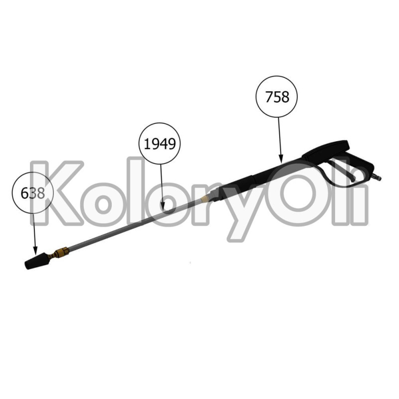 Pistolet do temp 60*C (woda) kpl. - KO-RR0008473