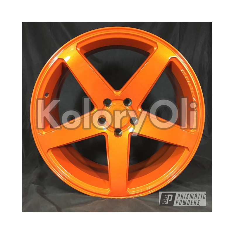 ILLUSION ORANGE (efekt iluzji) Farba Proszkowa Poliestrowa Kolor Pomarańczowy Wysoki połysk KO-PP0011