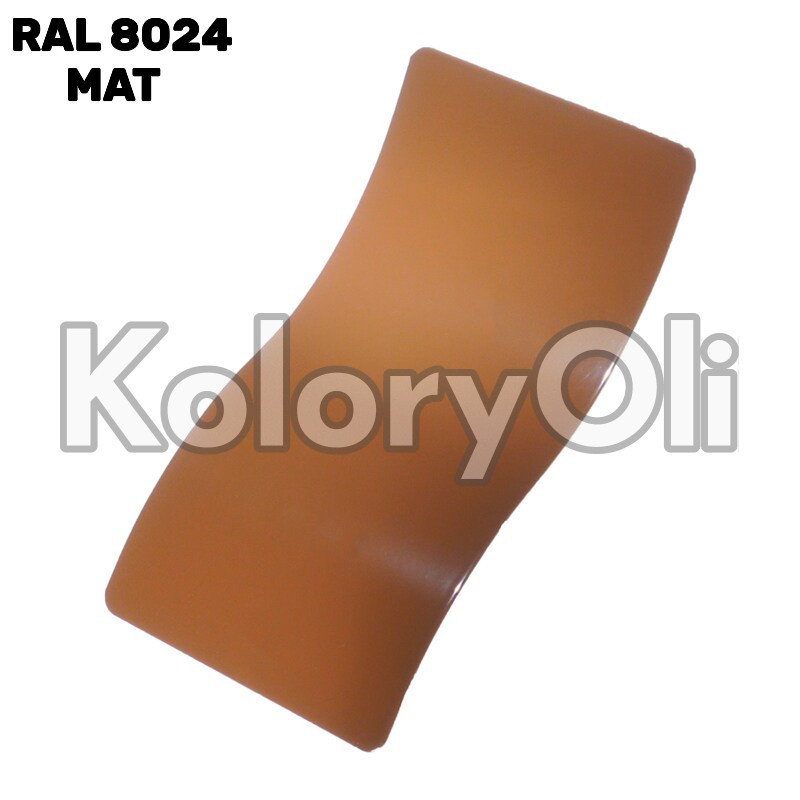 RAL 8024 Farba Proszkowa Poliestrowa Kolor Brązowo-Beżowy Gładki Mat KO-W0196