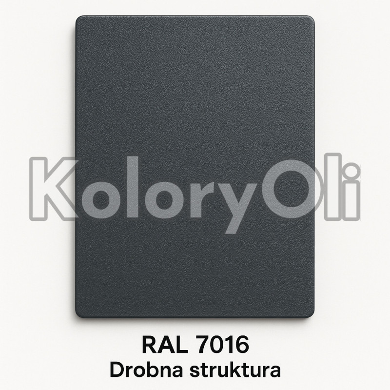 RAL 7016 Farba Proszkowa Poliestrowa Kolor Antracyt Szary Drobna Struktura Mat KO-I045 RAL 7016 Farba Proszkowa Poliestrowa Kolor Antracyt Szary Drobna Struktura Mat KO-I045