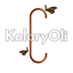 haczyk/zawieszka 550x8 RAMIĘ OBRÓCONE O 45C lakiernicza Drut Miedziowany długość 550 mm, fi 8 mm KO-Z873 haczyk/zawieszka 550x8 RAMIĘ OBRÓCONE O 45C lakiernicza Drut Miedziowany długość 550 mm, fi 8 mm KO-Z873