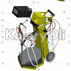 Aplikator romer ProfiSpray V (CAŁY ZESTAW) Do Farb Proszkowych KO-RRA10S015 Aplikator romer ProfiSpray V (CAŁY ZESTAW) Do Farb Proszkowych KO-RRA10S015