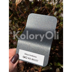 RDZA SREBRNA Farba Proszkowa Poliestrowa Kolor Szary Popielaty Drobna Struktura KO-N0157