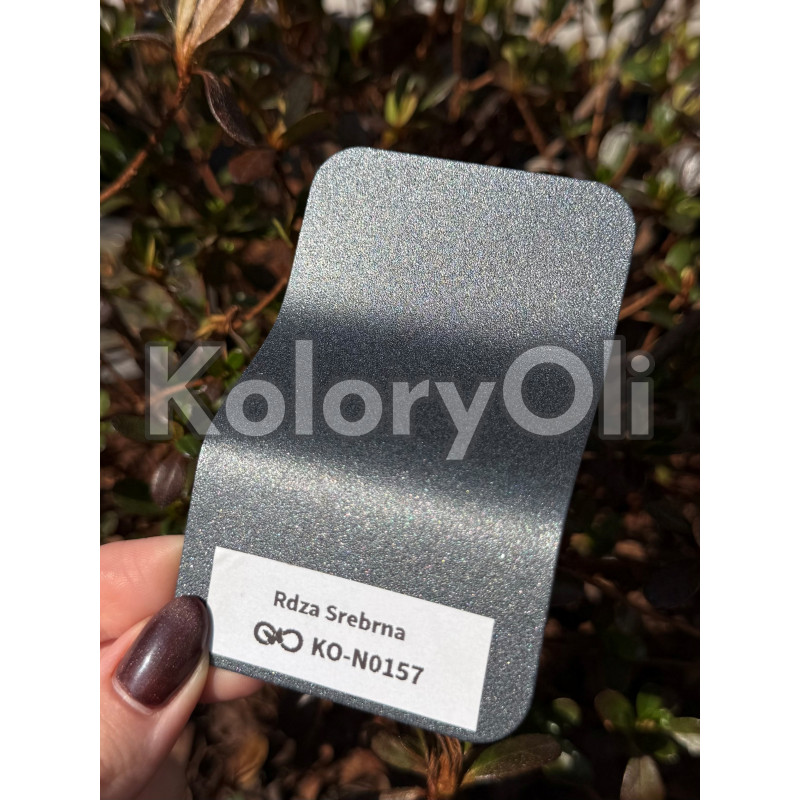 RDZA SREBRNA Farba Proszkowa Poliestrowa Kolor Szary Popielaty Drobna Struktura KO-N0157
