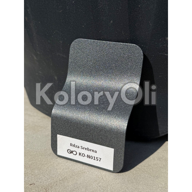 RDZA SREBRNA Farba Proszkowa Poliestrowa Kolor Szary Popielaty Drobna Struktura KO-N0157