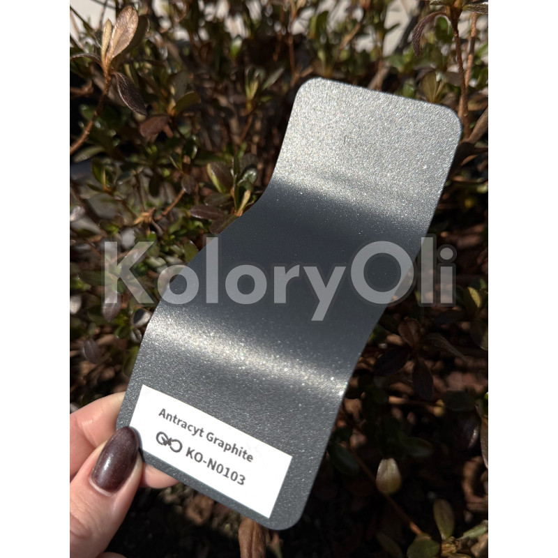 Antracyt Graphite RAL 7016 METALIK Farba Proszkowa Poliestrowa Kolor Antracyt Szary Drobna Struktura Półmat KO-N0103 Antracyt Graphite RAL 7016 METALIK Farba Proszkowa Poliestrowa Kolor Antracyt Szary Drobna Struktura Półmat KO-N0103