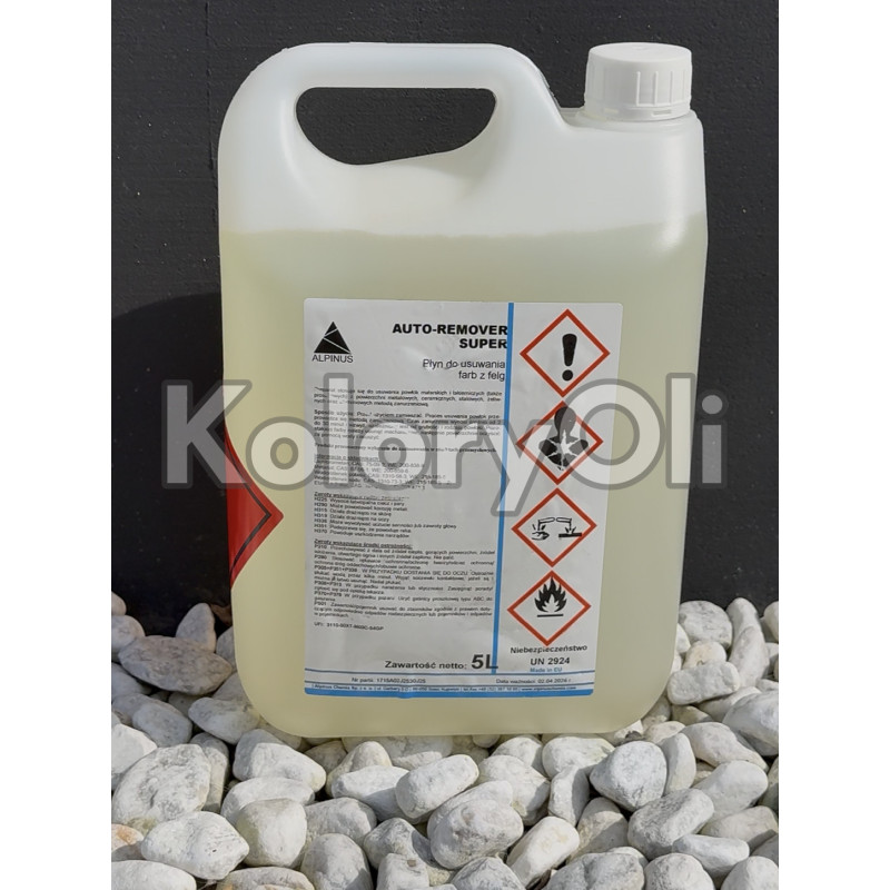 SUPER MOCNY Preparat/Płyn Do Usuwania Powłok Proszkowych (Auto Remover Super) Z FELG SAMOCHODOWYCH