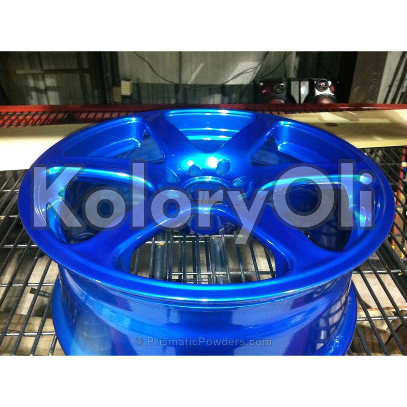 ANODIZED BLUE Farba Proszkowa Poliuretanowa Kolor Niebieski Wysoki połysk KO-PP0177