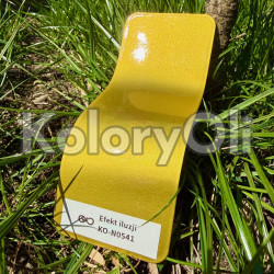 EFEKT ILUZJI System Dwuwarstwowy Farba Proszkowa Poliestrowa Kolor Żółty Połysk KO-N0541