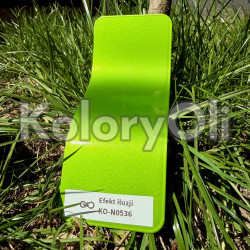 EFEKT ILUZJI System Dwuwarstwowy Farba Proszkowa Poliestrowa Kolor Zielony Jabłkowy Połysk KO-N0536