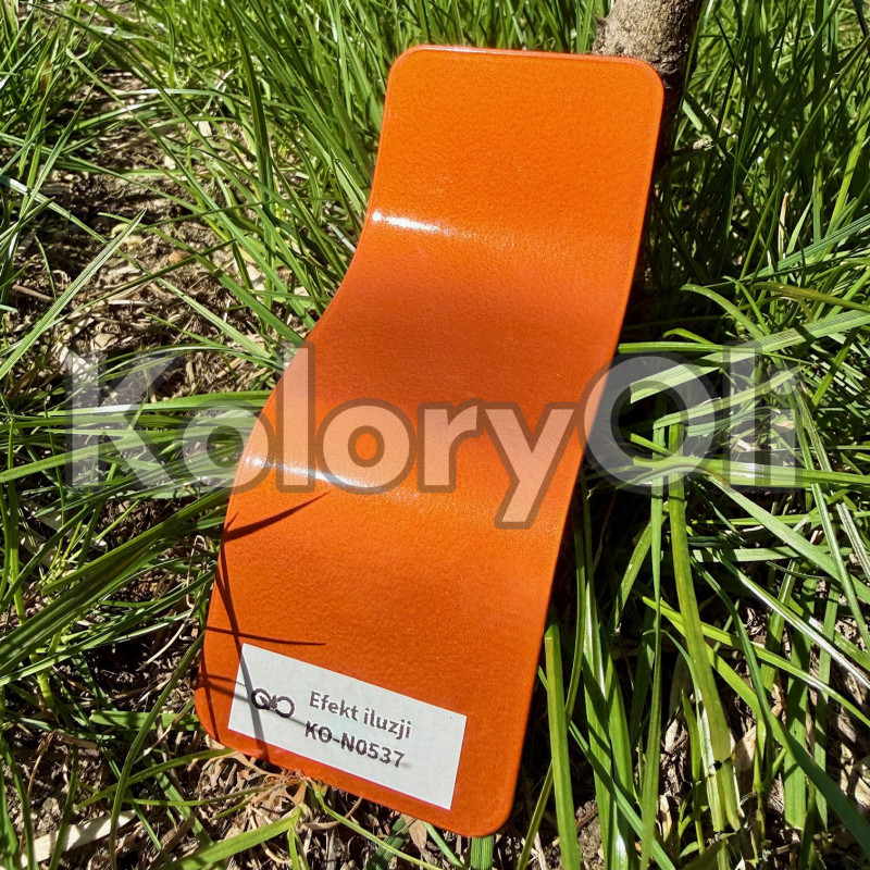 EFEKT ILUZJI POMARAŃCZA System Dwuwarstwowy Farba Proszkowa Poliestrowa Kolor Czerwono-Żółty Połysk KO-N0537 EFEKT ILUZJI POMARAŃCZA System Dwuwarstwowy Farba Proszkowa Poliestrowa Kolor Czerwono-Żółty Połysk KO-N0537
