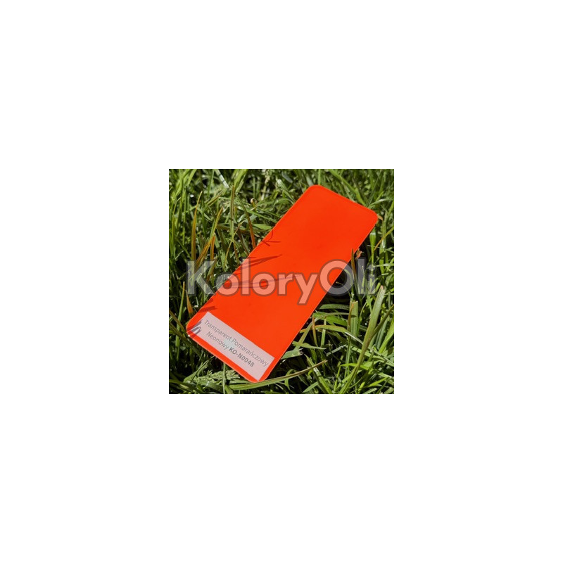 Transparent Pomarańczowy Neonowy Farba Proszkowa Poliestrowa Połysk KO-N0048