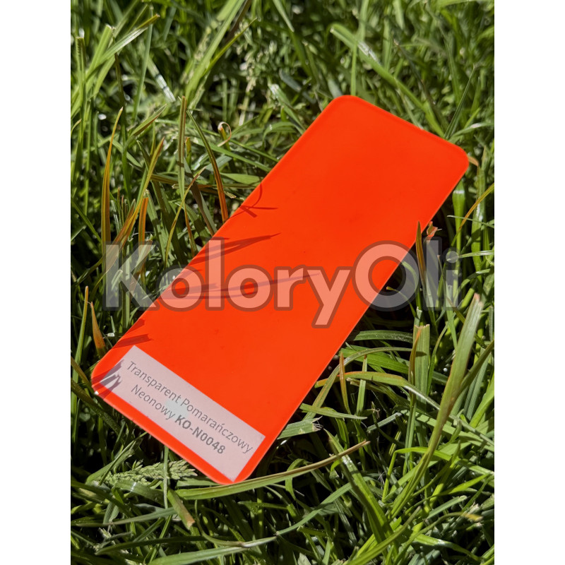 Transparent Pomarańczowy Neonowy Farba Proszkowa Poliestrowa Połysk KO-N0048
