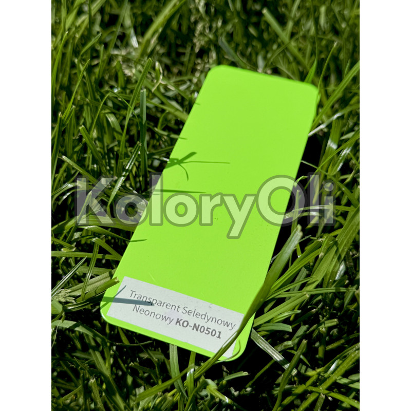 Transparent Seledynowy Neonowy Farba Proszkowa Poliestrowa Połysk KO-N0501 Transparent Seledynowy Neonowy Farba Proszkowa Poliestrowa Połysk KO-N0501