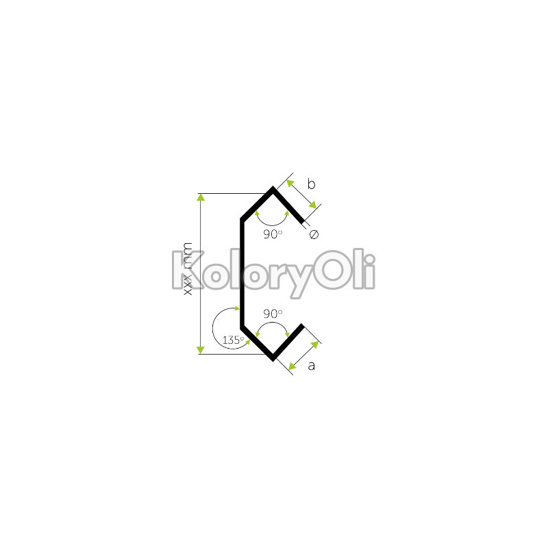 haczyk/zawieszka 100x2,5 lakiernicza Drut Miedziowany długość 100 mm, fi 2,5 mm KO-Z203