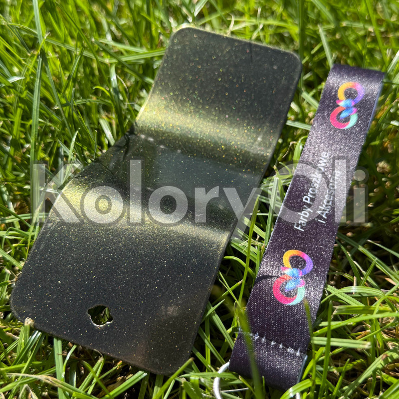 BLACK GOLD Perłowy Farba Proszkowa Poliestrowa Kolor Czarno-Złoty Gładki Połysk KO-N0156