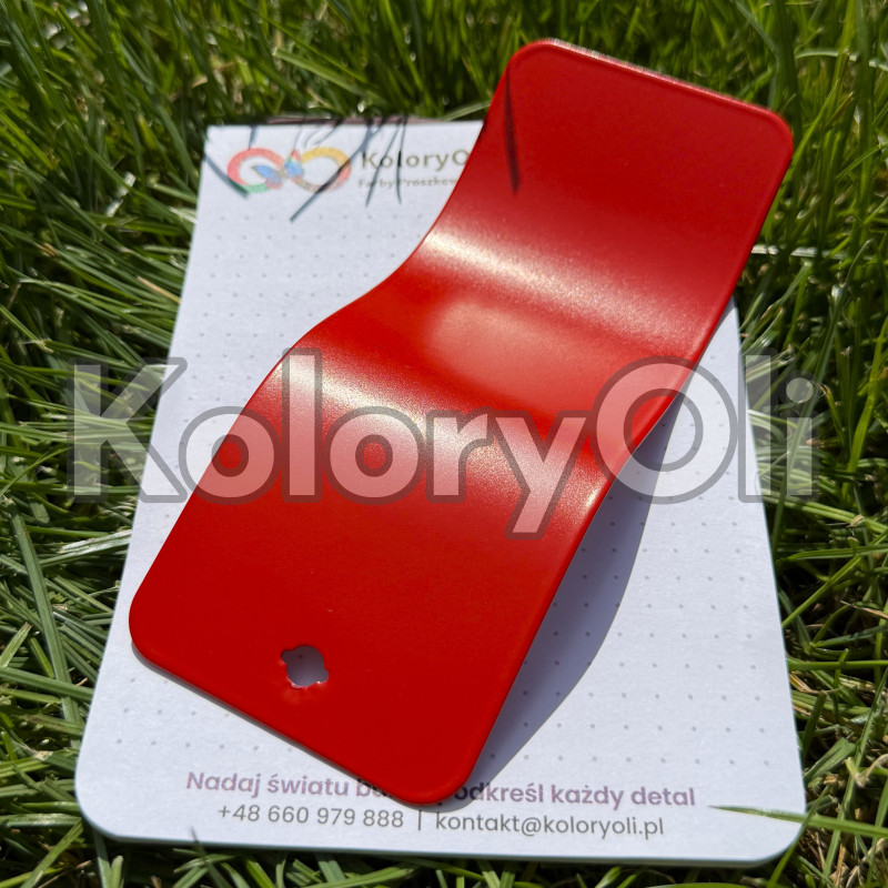 RAL 3020 QUALICOAT Farba Proszkowa Poliestrowa Kolor Czerwony Drogowy Gładki Mat KO-N0583
