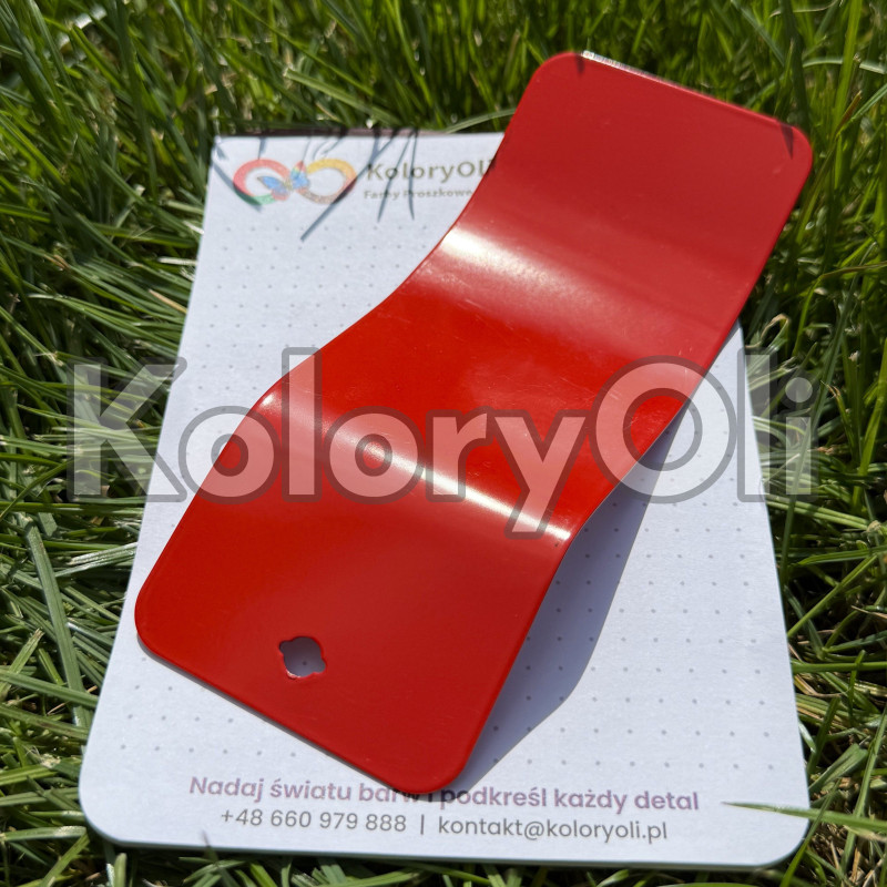 RAL 3020 Farba Proszkowa Poliestrowa Kolor Czerwony Drogowy Gładki Półpołysk KO-N0584