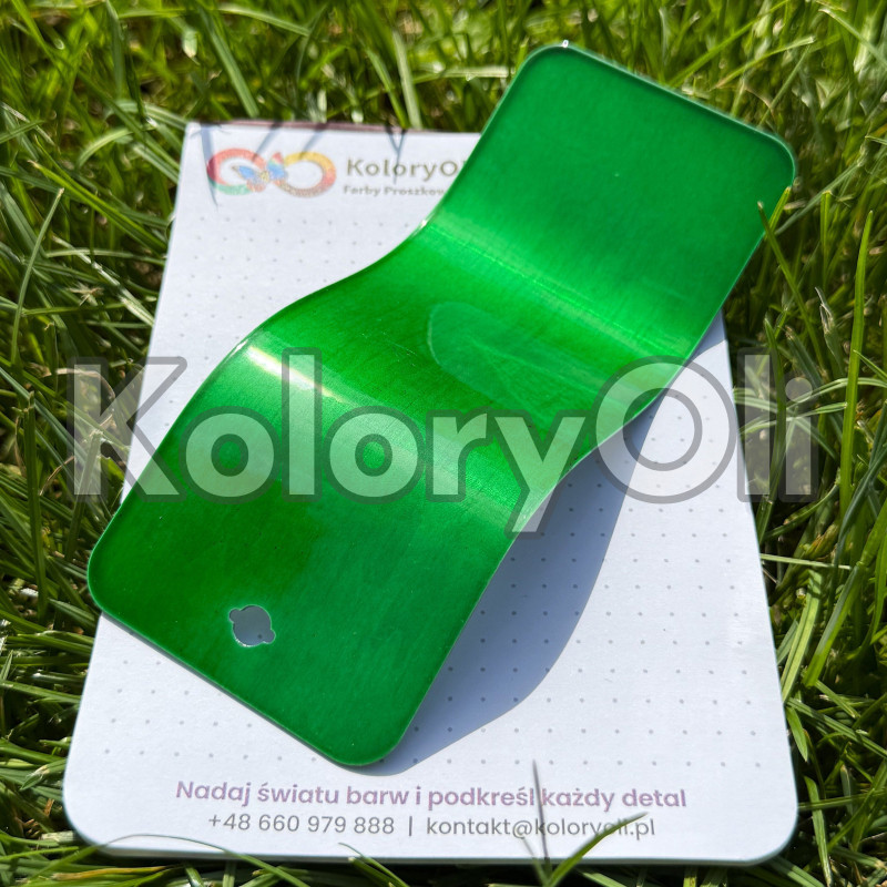 Transparent Zielony Farba Proszkowa Poliestrowa Wysoki Połysk KO-N0001
