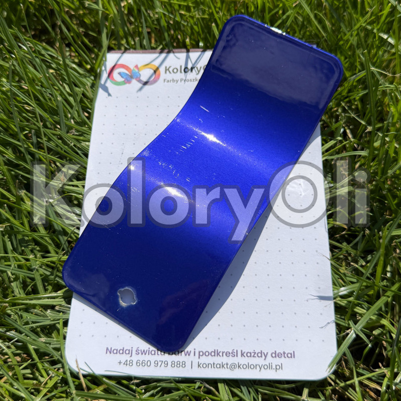 EFEKT ILUZJI JAGODA System Dwuwarstwowy Farba Proszkowa DARK BLUE Poliestrowa Kolor Ciemny Niebieski Połysk KO-N0535
